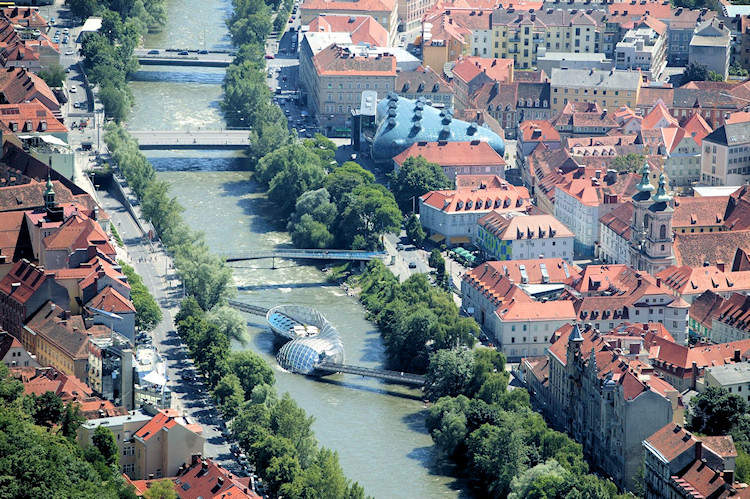 Graz city - birdseye view